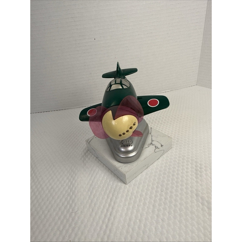 Mitsubishi A6M Zero Plane Plastic  Model Desk Airplane Desk Fan. 5.5" Works!